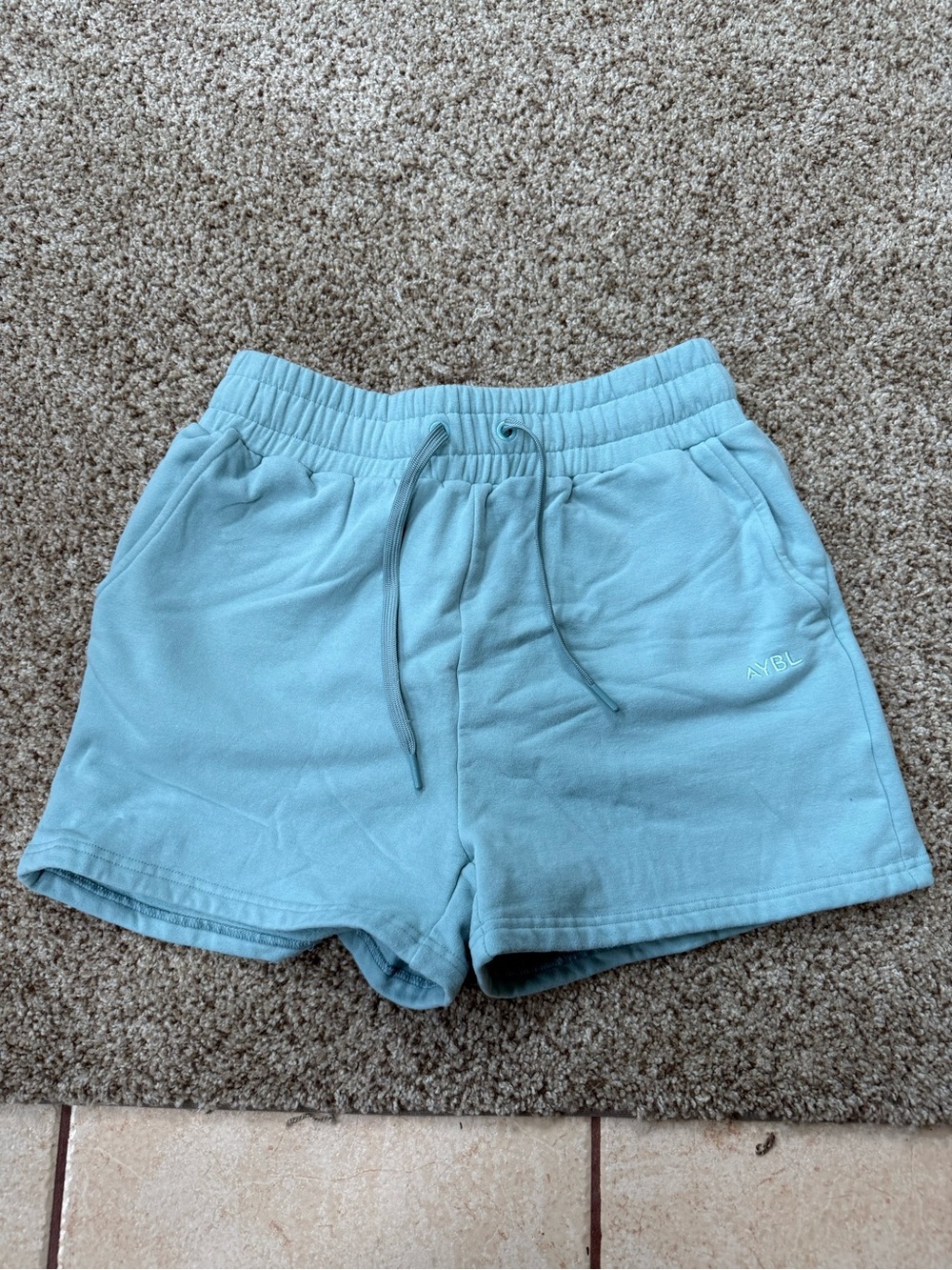 AYBL Light Teal Athletic Lounge Shorts with Drawstring
